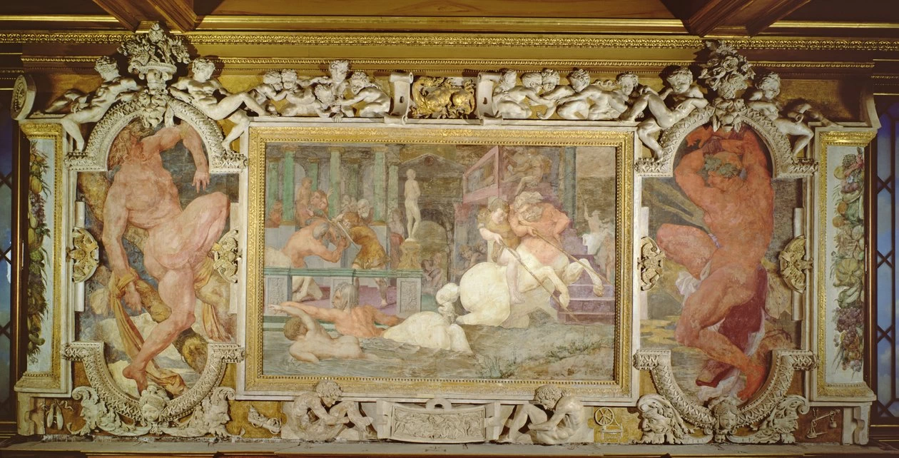 Fiorentino - L'educazione di Achille, particolare dell'apparato decorativo della Galleria di Francesco I